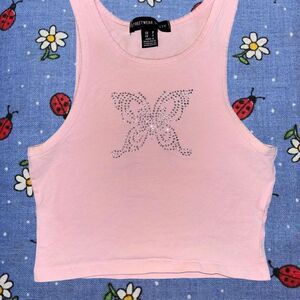 Y2K Women's Pink Crop-top